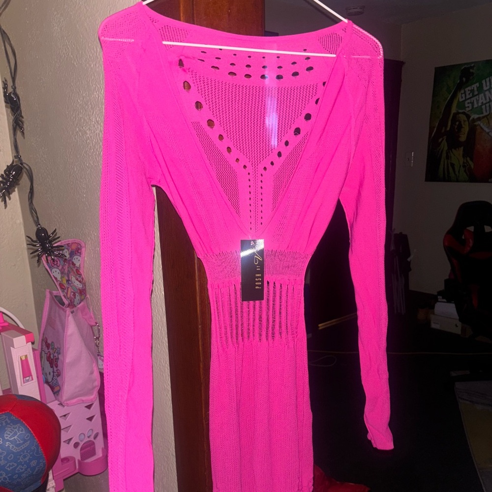 Pink Knit Jumpsuit
